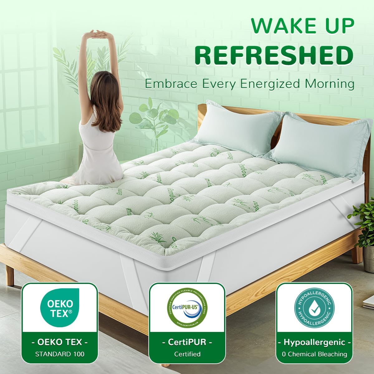 Eco Toppers™ | Cooling Bamboo Mattress Topper