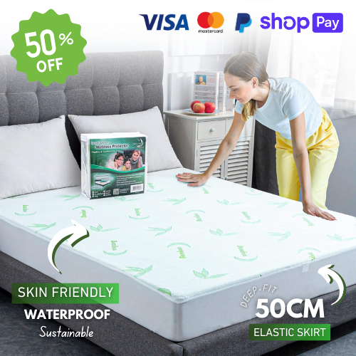 Eco Toppers™ | Bamboo Mattress Protector - Waterproof, Hypoallergenic, Eco-Friendly