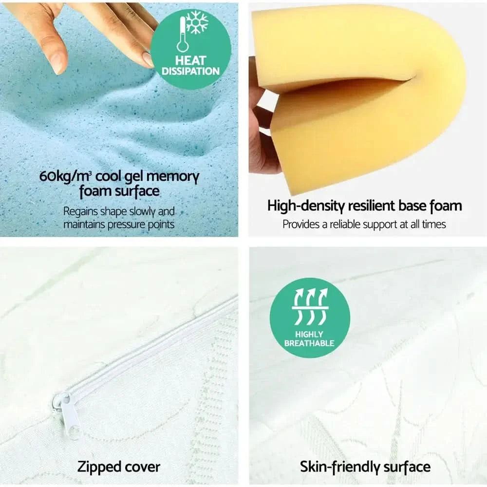 Collage showcasing the features of a wedge pillow, including a soft, washable cover, high-density foam for support, durable stitching, and a non-slip bottom for stability.