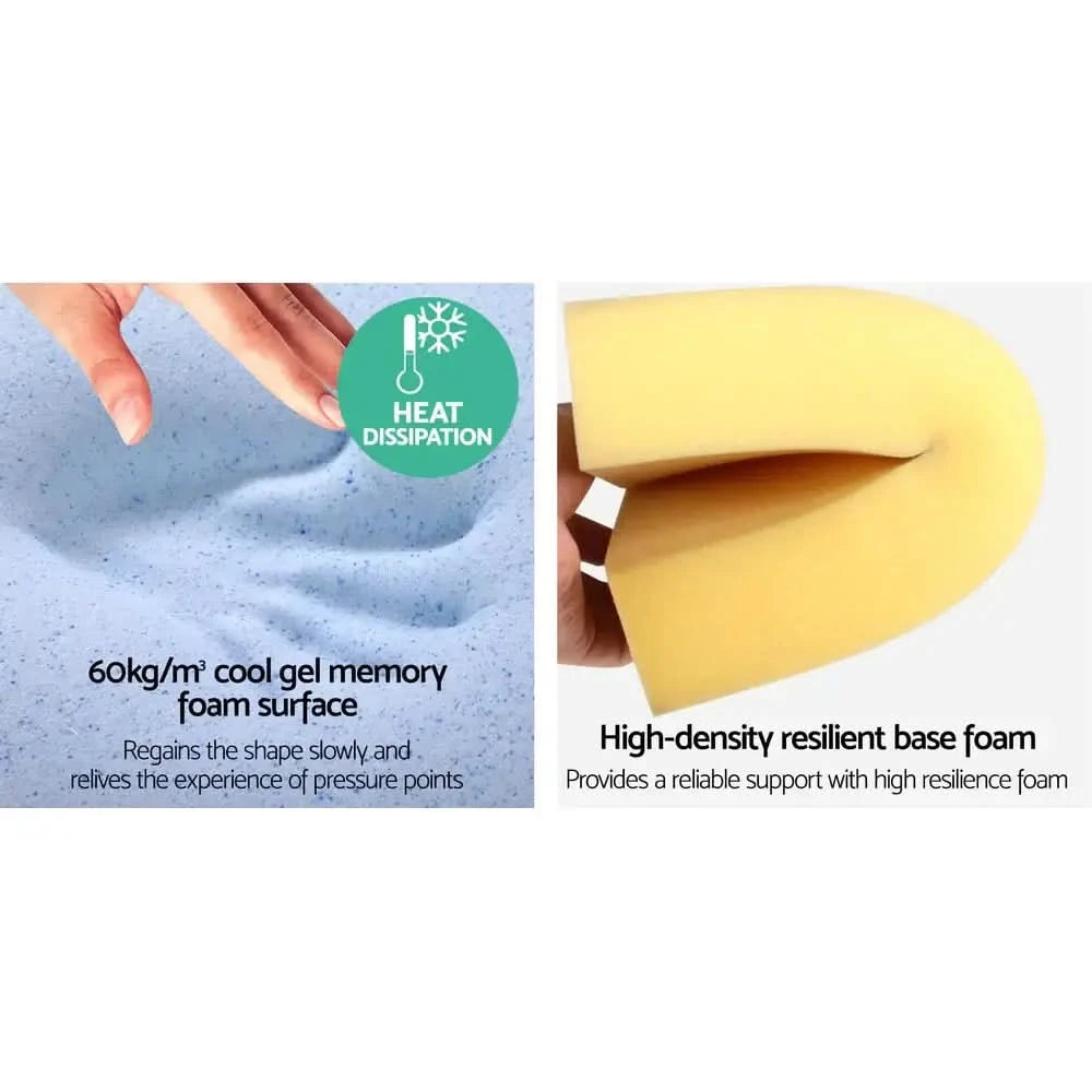 Wedge pillow with memory foam and high-density support layers.